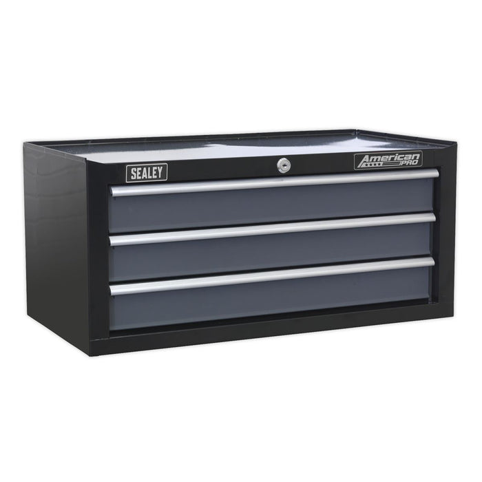 Sealey Mid-Box 3 Drawer with Ball-Bearing Slides Black/Grey AP3503TB Sealey - Dynamic Drive