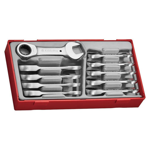 Teng Tools Stubby Ratcheting Combination Spanner Set TT1 10 Pieces Teng Tools - Dynamic Drive
