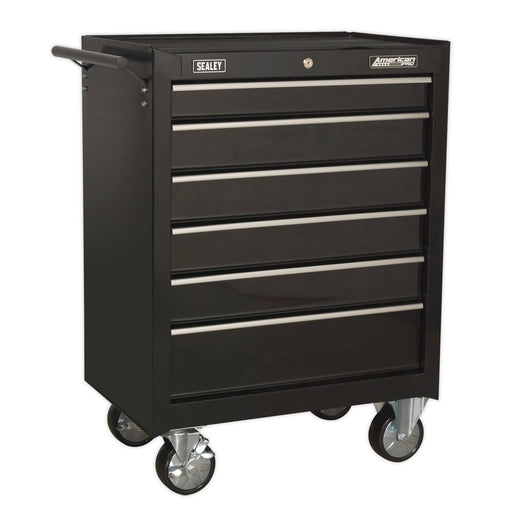 Sealey Rollcab 6 Drawer with Ball-Bearing Slides Black AP226B Sealey - Dynamic Drive