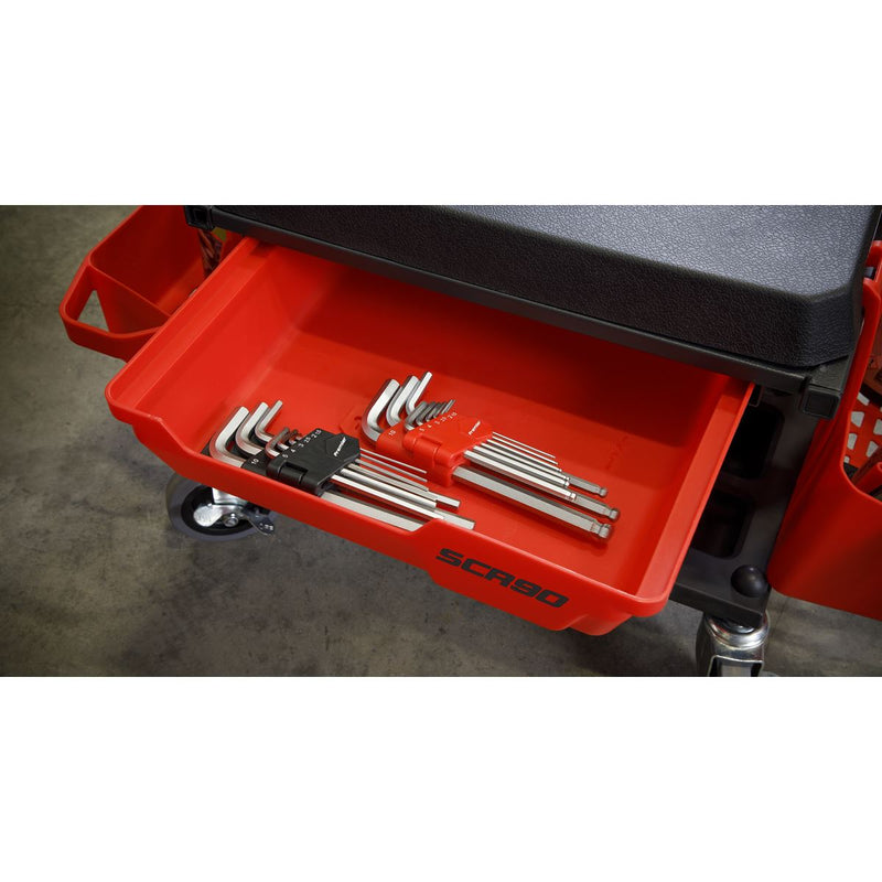 Sealey Mechanic's Detailing Utility Seat Deluxe SCR90 Sealey - Dynamic Drive