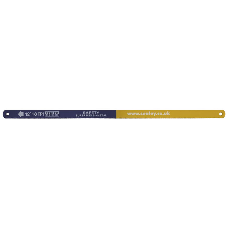 Sealey Hacksaw Blade 300mm HSS Bi-Metal 18tpi Pack of 5 HSB0518 Sealey - Dynamic Drive