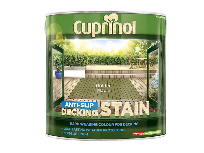 Cuprinol Anti-Slip Decking Stain Golden Maple 2.5 litre Cuprinol - Dynamic Drive