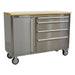 Sealey Mobile Stainless Steel Tool Cabinet 4 Drawer AP4804SS Sealey - Dynamic Drive