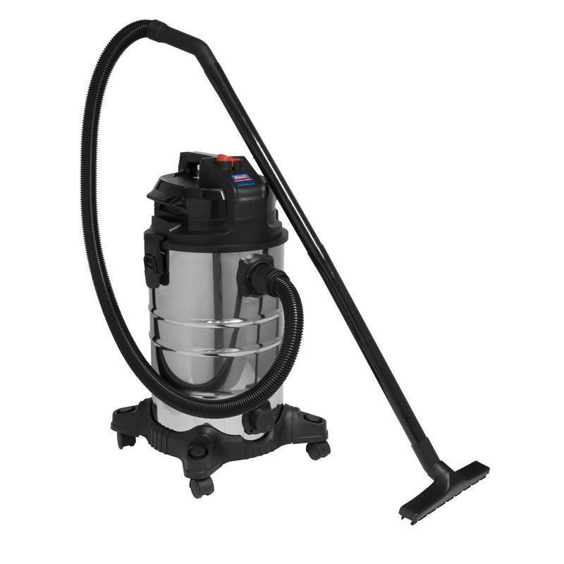 Sealey Vacuum Cleaner (Low Noise) Wet & Dry 30L 1000W/230V PC30LN Sealey - Dynamic Drive