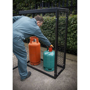 Sealey Safety Cage 3 x 19kg Gas Cylinders GCSC319 Sealey - Dynamic Drive