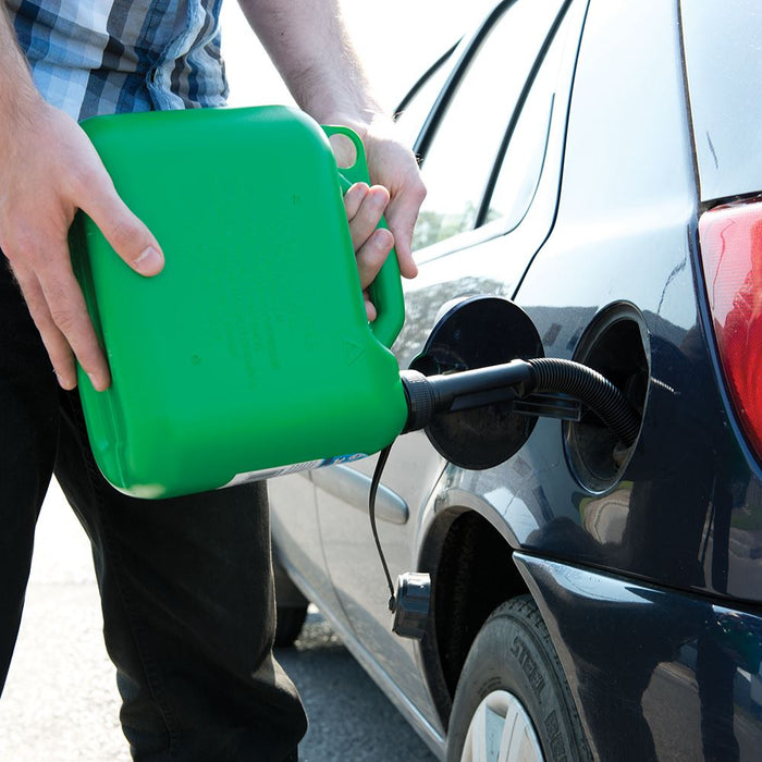 Silverline Plastic Fuel Can 5Ltr Green Silverline - Dynamic Drive