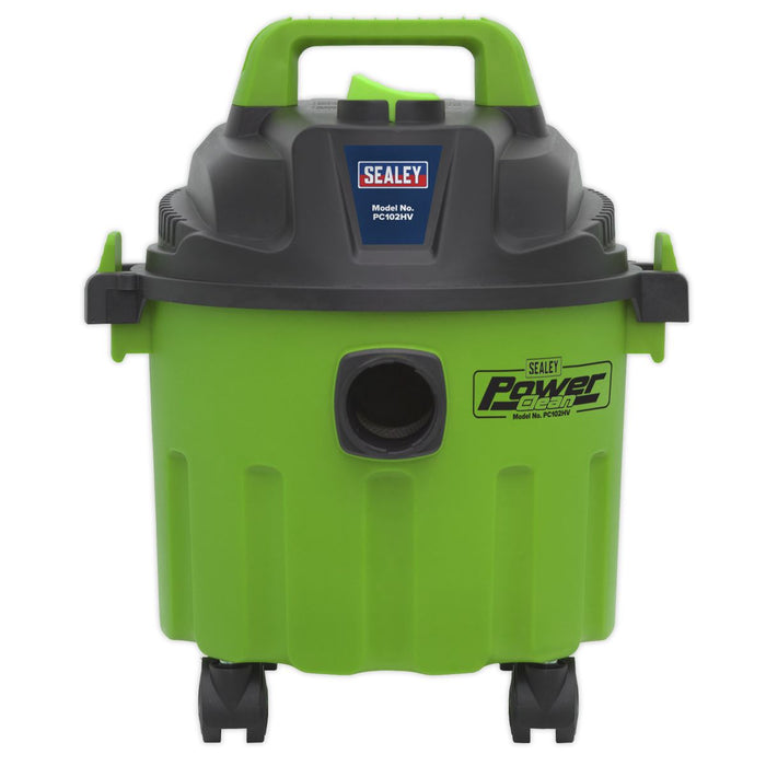 Sealey Vacuum Cleaner Wet & Dry 10ltr 1000W/230V - Hi-Vis Green PC102HV Sealey  - Dynamic Drive