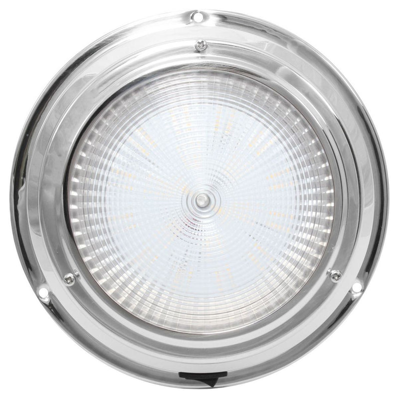 AAA 12V Stainless Dome Light Warm White LED 168mm 5" Dome AAA - Dynamic Drive