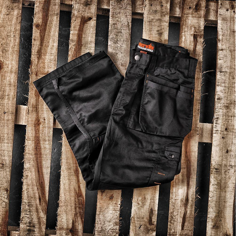 Scruffs Worker Plus Trousers Black 38R Scruffs - Dynamic Drive