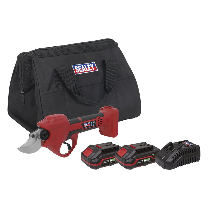 Sealey Cordless Pruning Shears Kit 20V 2Ah SV20 Series 2 Batteries CP20VPSKIT Sealey - Dynamic Drive