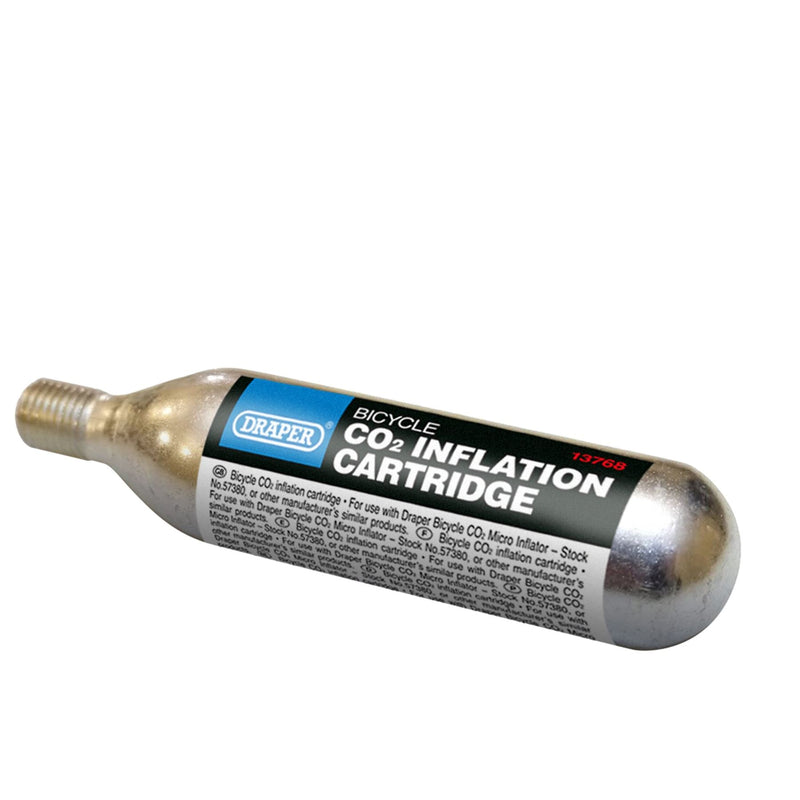 Draper Bicycle CO2 Inflation Cartridge, 16g (Pack of 5) 13786 Draper - Dynamic Drive