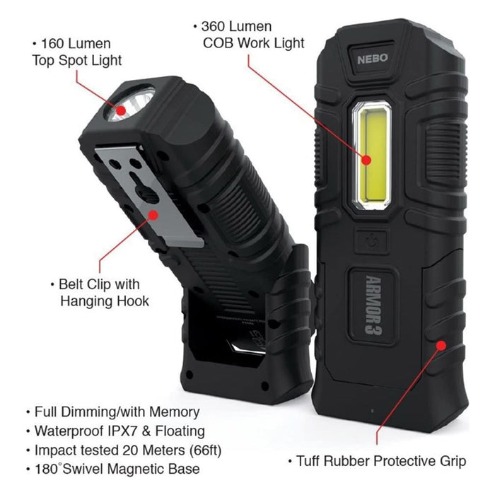 NEBO Armor 3 Torch (order in multiples of 16) NE6526 NEBO - Dynamic Drive
