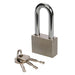 Silverline Steel Padlock Long Shackle 50mm Silverline - Dynamic Drive