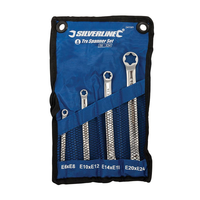 Silverline Trx Spanner Set 4pce E6 - E24 Silverline - Dynamic Drive