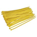 Sealey Cable Tie 200 x 4.4mm Yellow Pack of 100 CT20048P100Y Sealey - Dynamic Drive