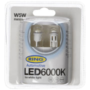 Ring Automotive RW5016LED 12V W5W 6000K Ring Ice White Led (501) Ring Automotive - Dynamic Drive