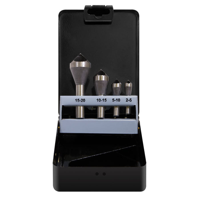 Sealey Slotted Deburring Countersink Drill Bit Set 4pc 90 CSSET4O Sealey - Dynamic Drive