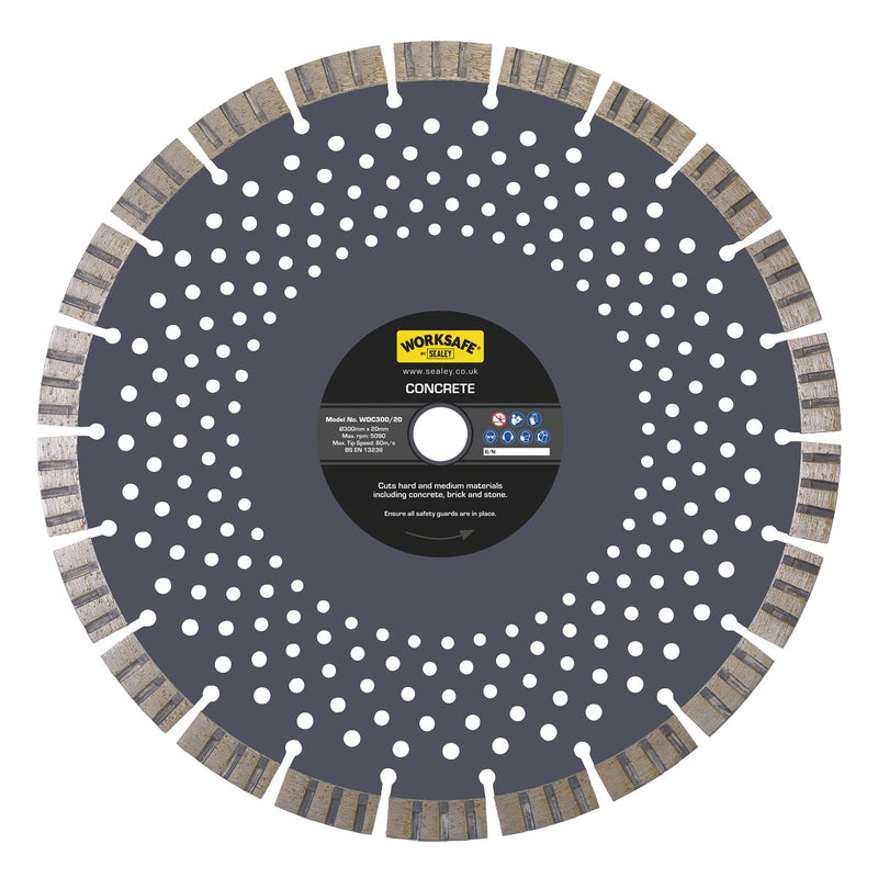 Sealey Concrete Cutting Disc Dry Use300mm WDC300/20 Sealey - Dynamic Drive