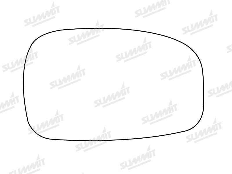 Summit Stick-On Standard Mirror Glass fits Peugeot 306 LHS Summit - Dynamic Drive