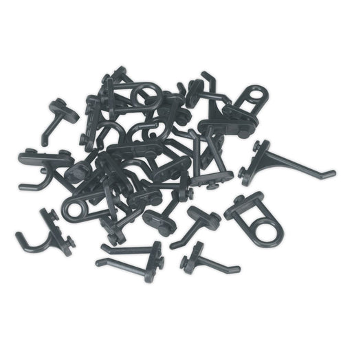 Seigen by Sealey Hook Assortment for Composite Pegboard 30pc S0766 Seigen by Sealey  - Dynamic Drive