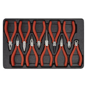 Sealey Premier 10pc Mini Pliers Set Spring Loader Plier Precision Craft Model Sealey  - Dynamic Drive