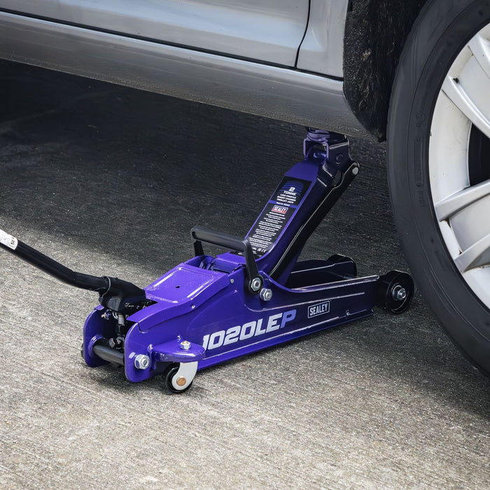 Sealey Low Profile Short Chassis Trolley Jack 2 Tonne - Purple 1020LEP Sealey - Dynamic Drive