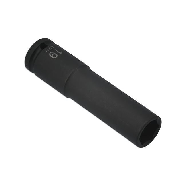 Laser Extra Deep Impact Socket 1/2"D 19mm 7767 Laser - Dynamic Drive