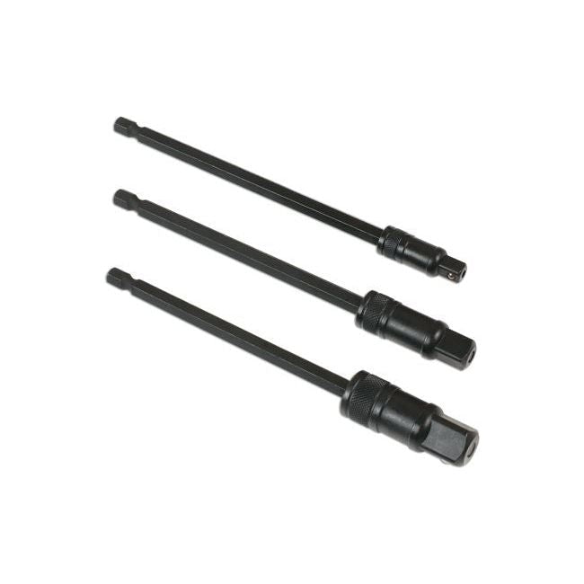 Laser Impact Quick Locking Socket Adaptor Set 150mm 3pc 7779 Laser - Dynamic Drive