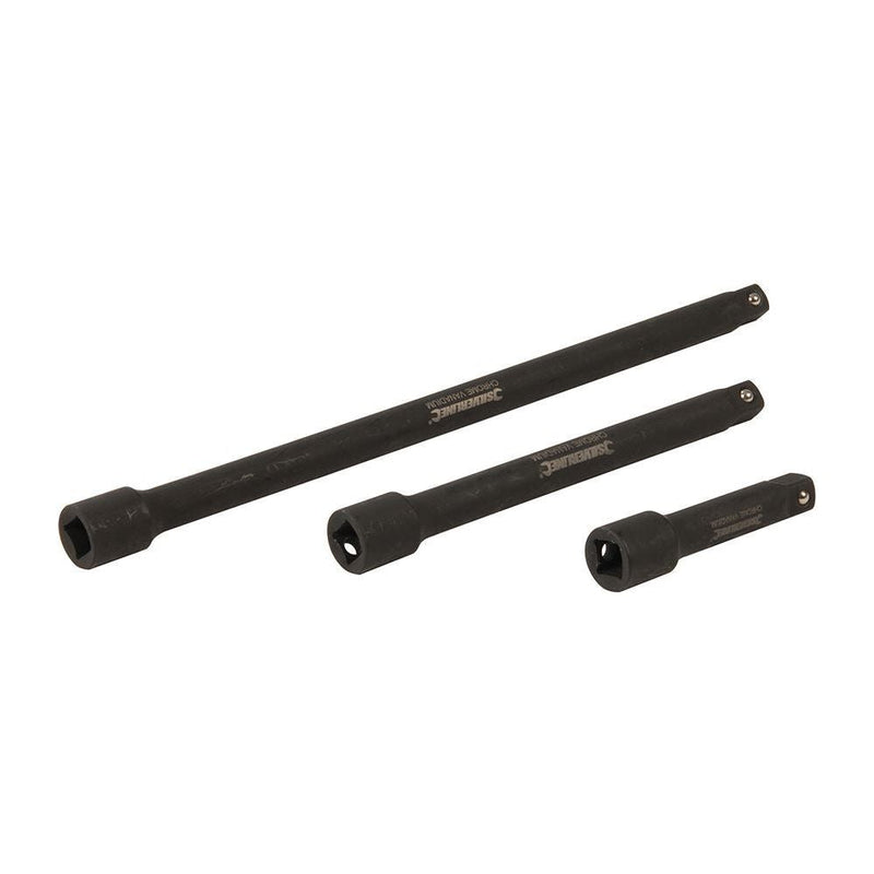 Silverline Impact Extension Bar Set 3/8" 3pce 75, 150 & 250mm Silverline - Dynamic Drive