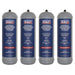 Sealey Disposable Argon/Carbon Dioxide Gas Cylinder 430g, 2.2L - Pack of 4 Sealey - Dynamic Drive