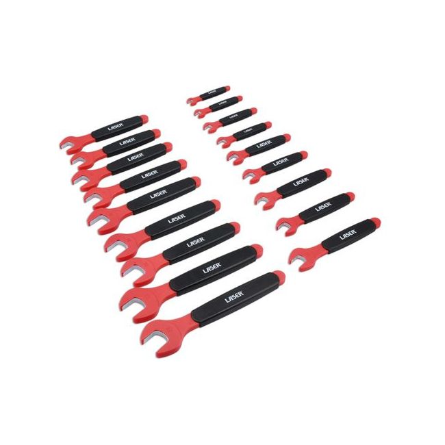 Laser Insulated Open Ended Spanner Set 18pc 8558 Laser - Dynamic Drive