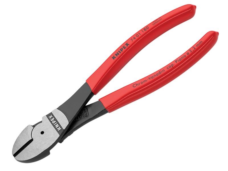 Knipex High Leverage Diagonal Cutters PVC Grip 180mm Knipex - Dynamic Drive
