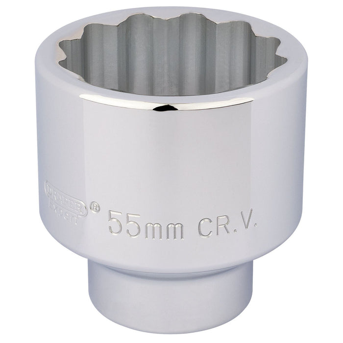 Draper 12 Point Socket, 3/4" Sq. Dr., 55mm 16708 Draper - Dynamic Drive