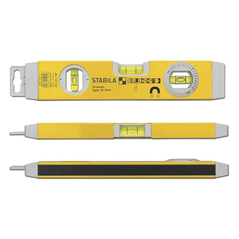 Stabila 70TMW Torpedo Level 26cm Magnetic Base & Rotatable Angle Vial Stabila - Dynamic Drive