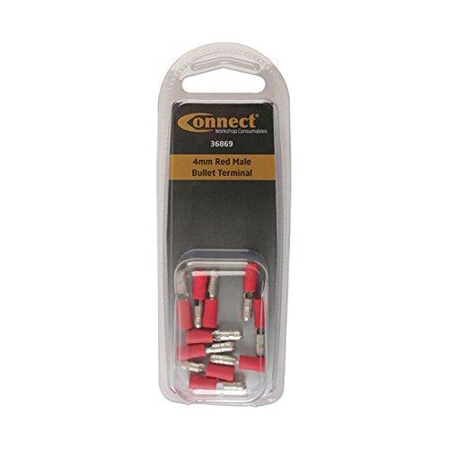 Tool Connection Red Male Bullet Terminal 4mm 10pc 36869 Tool Connection - Dynamic Drive