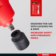 Teng Tools 1/2" Stubby Impact Socket DIN Metric 17mm Teng Tools - Dynamic Drive