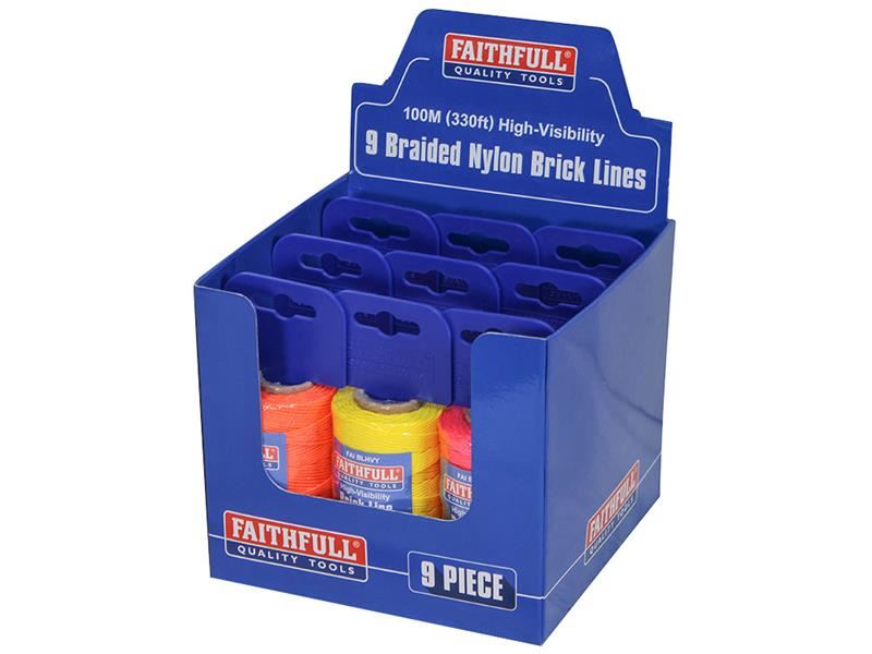 Faithfull Brick Line Replacement Dispenser Reel CDU, 9 Piece Faithfull - Dynamic Drive