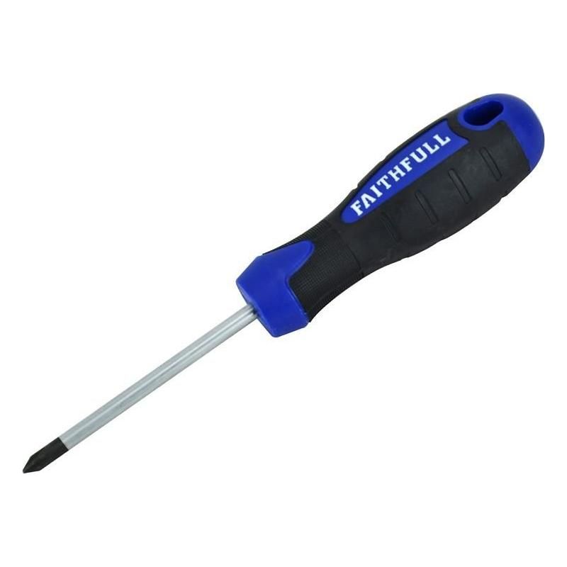 Faithfull Soft Grip Screwdriver Phillips Tip PH1 x 75mm Faithfull - Dynamic Drive