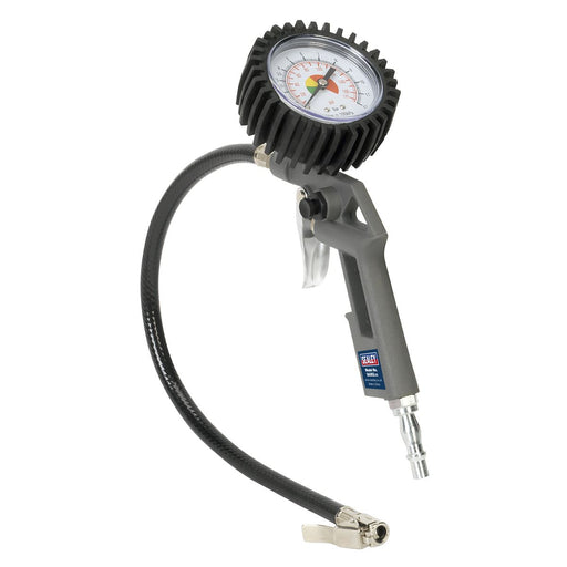 Sealey Air Tyre Inflator With Dial Gauge 1/4" BSP 0-175 PSI Quick Couplers Sealey  - Dynamic Drive
