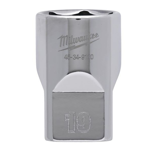 Milwaukee 1/2 Drive Socket Metric Standard-19mm 19mm Milwaukee - Dynamic Drive