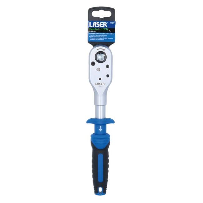 Laser Pull Back Rapid Action Ratchet 1/2"D 7721 Laser - Dynamic Drive
