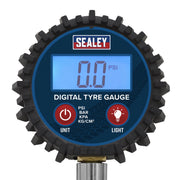 Sealey Digital Tyre Pressure Gauge with Twin Push-On Connector TST003 Sealey - Dynamic Drive