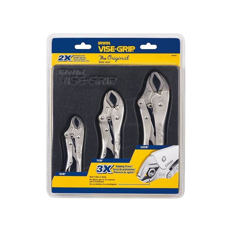 Irwin® Vise-Grip® Curved Jaw Locking Pliers Set of 3 (5CR/7CR/10CR) IRWIN® Vise-Grip® - Dynamic Drive