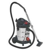 Sealey Vacuum Cleaner Industrial 30L 1400W/230V Stainless Drum Auto Start Sealey - Dynamic Drive