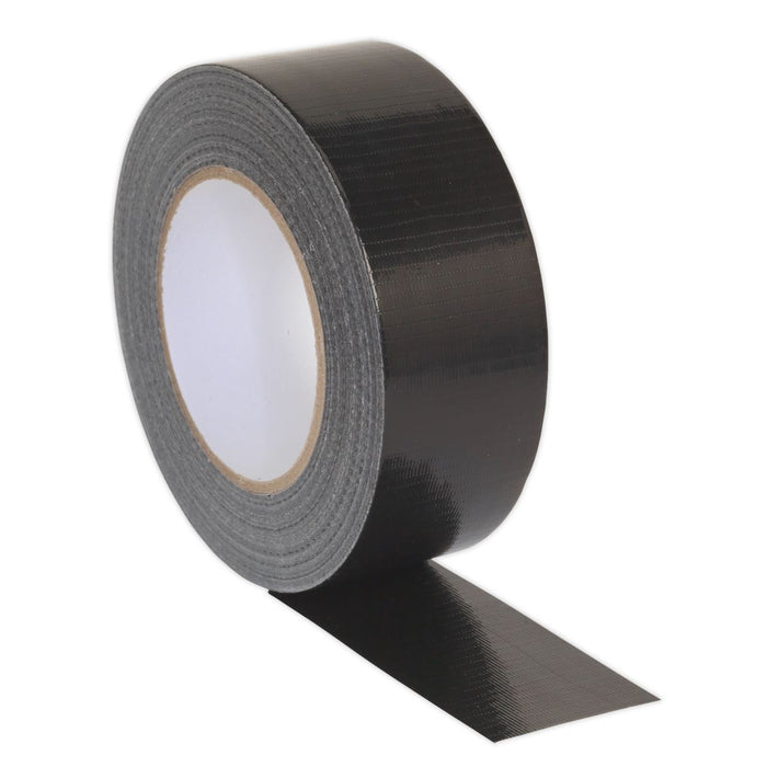 Sealey Duct Tape 48mm x 50m Black DTB Sealey - Dynamic Drive