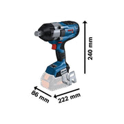 Bosch GDS 18V-1050 HC Pro BITURBO 3/4in Impact Wrench 18V Bare Unit Bosch - Dynamic Drive
