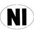 W4 Large Oval NI Sticker 37173 W4 - Dynamic Drive