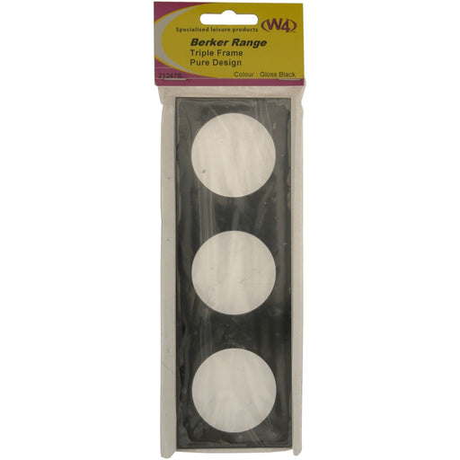 Berker Triple Frame Gloss Black 21247B W4 - Dynamic Drive