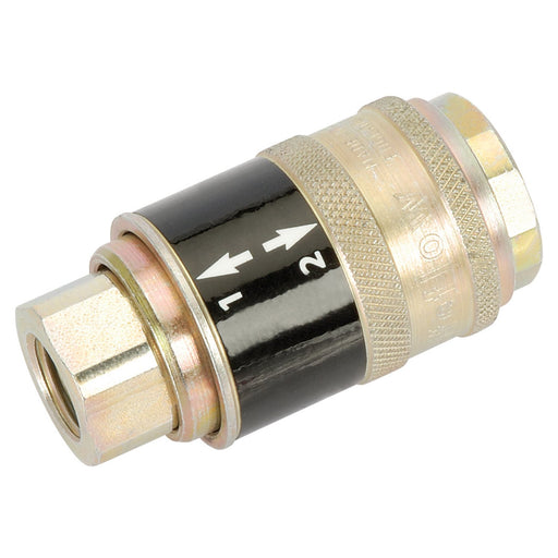 Draper 1/4" BSP Female Parallel 'Safeflow' Air Line Coupling 41879 Draper - Dynamic Drive