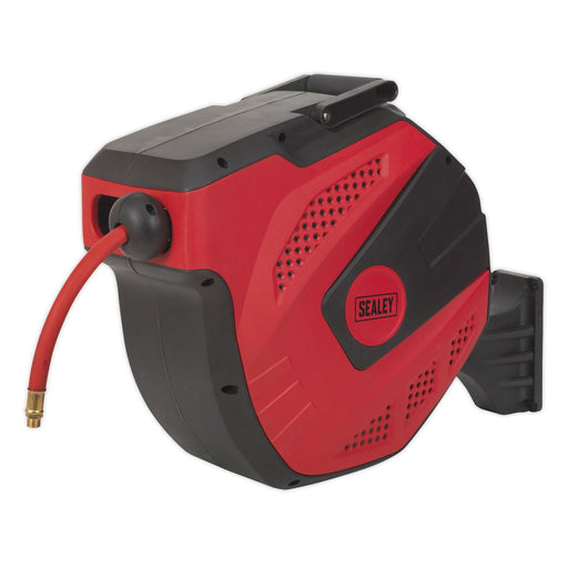 Sealey Air Hose Reel Auto Rewind Control 15m 10mm ID-Rubber Hose SA822 Sealey  - Dynamic Drive